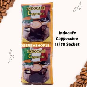 Indocafe Cappuccino 1 Renceng / 10 Sachet / Cappucino / Capucino / Pcs