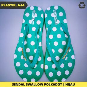 sandal japit swallow polkadot | sendal wanita murah - 105 hijau