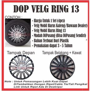 Dop Velg Racing Ring 13 Inch Cabang Bagus Murah Berkualitas
