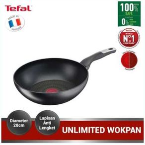 Tefal Unlimited Wokpan 28Cm - Premium Cookware / Wajan Anti Lengket Kode 197