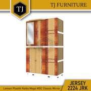 Naiba Lemari Pakaian 3 Pintu Plastik Mega MSC Classic Mirror - Jersey 2224