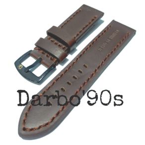 strap tali kulit jam tangan expedition tali kulit expedition - cokelat tua 22mm