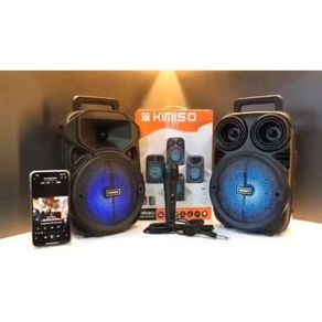 Speaker Bluetooth Karaoke Portable KIMISO QS 3381 + Free Mic Ukuran 6,5" Inch
