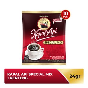 Kopi Kapal Api Special Mix 24gr/ Kopi Item/ Kapal Api/ Kapal Api Special Mix 1 Renceng | Kopi Hitam + Gula