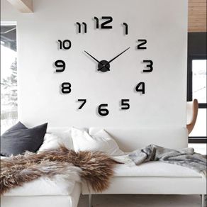 OS Jam Dinding Besar DIY Giant Wall Clock Quartz Creative Design 80-130cm - DIY-105