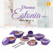 wadah saji meja makan vienna estonia set of 13 warna ungu