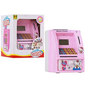 Mainan Anak Celengan ATM HELLO KITTY With Money Mainan