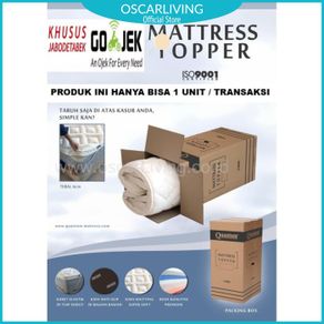 quantum mattress topper pelindung kasur t.6cm putih - promo - 90x200