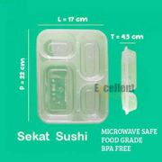 DISKONNN kotak makan sushi /sushi box thin wall isi 300 pcs/dus