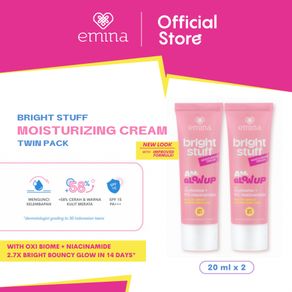 Emina Bright Stuff Moisturizing Cream 20 mL Twin Pack - Paket Perawatan Pelembab Wajah Cerah Glowing