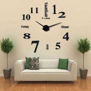 Jam Dinding Besar DIY Giant Wall Clock Quartz Creative Design 80-130cm