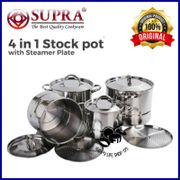 SUPRA Stock Pot 4IN1+Steamer-Non Steamer/Panci Stainless Kukusan SUPRA