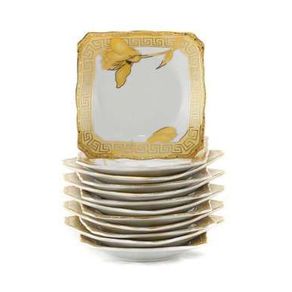 Small square plate Vicenza B423- piring kacang - piring puding - b423