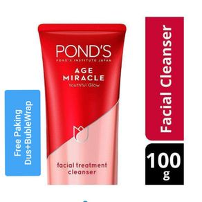 Ponds/Pond's Age Miracle Sabun Cuci Muka Anti Aging+Glowing 100gr-Day/Night Krim Anti Penuaan 50gr