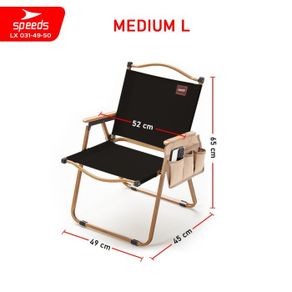 speeds kursi lipat camping portable foldable chair rekreasi 031-49-50 - -49 hitam l+bag