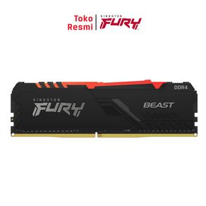 Kingston FURY BEAST Seri Tangguh RAM DIMM 16GB 3200MHz DDR4 (Kit of 2) RGB (KF432C16BB2AK2/16)