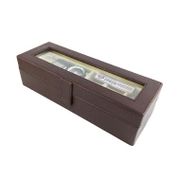 Jogja Craft BJ06RDCRO Watch Box organizer Kotak Tempat Jam Tangan [Isi 6] - Coklat Cream