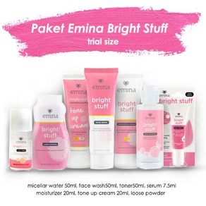 Paket Emina Bright Stuff 7pcs - Tersedia 2 Ukuran - 50ml / 100ml - Skincare Remaja untuk Mencerahkan