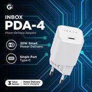 Adaptor Travel Charger Inbox PDA-4 20W port Type C | Fast Charging untuk Android, Iphone & Tablet