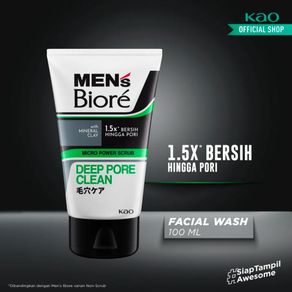 Biore Men Facial Foam 100 ml All Variant / Cool Oil Clear / Deep Pore Clean / Bright Oil Clear / Bright Energy / Acne Bacterior