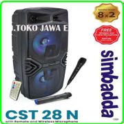 Simbadda Cst 28N Speaker Bluetooth Karaoke - Free 2 Mic