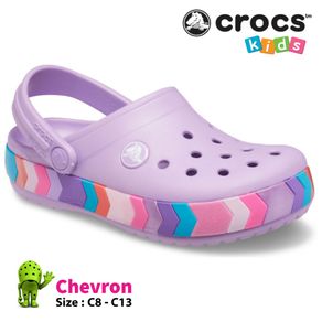 CROCS ANAK FUN LAB / Crocs Karakter / Crocs Anak / Crocs Chevron / Sepatu Sandal Anak / CROCS KIDS / Sepatu Sandal Anak Permpuan / Sandal Anak Cewe / Sandal Cross Anak