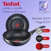 Tefal Cook & Clean Frypan 26 cm Wajan Anti Lengket Titanium Coating