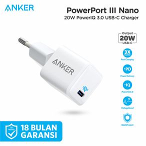 Anker Powerport Nano 20W White Wall Charger A2633