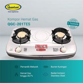 Kompor Gas Quantum 2 tungku Tipe QGC - 201 TES + QRL 032
