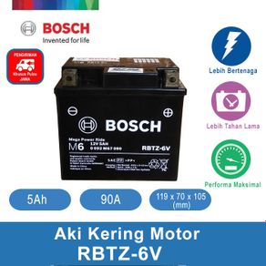 Aki Kering Motor Honda Vario 150 - Maintenance Free - Bosch RBTZ-6V