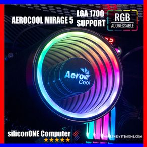 aerocool mirage 5 argb cooler pwm 4pin mirage5 max tdp 150w intel amd