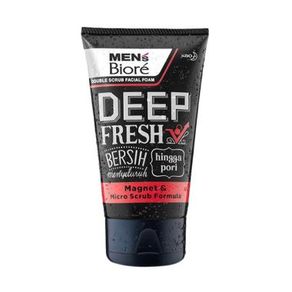 BIORE MEN's Double Scrub Facial Foam Deep Fresh 100 gr
