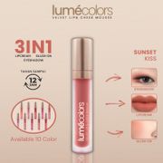 Lumecolors Lip Cheek Mousse Lipstick Tahan Lama Dan Anti Air Warna Nude Korea Orange Sunset Kiss ORI