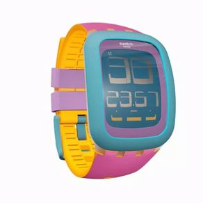 swatch touchscreen jam tangan karet surs103 peche melba original
