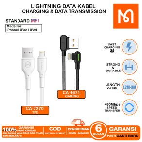 Kabel Data Gaming For Iphone USB To Lightning MCDODO FAST Charging 10W-18W Led Indicator