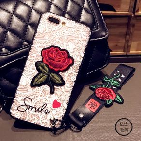 custom smile case xiaomi redmi 6a - flower (putih)