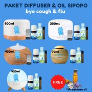 Diffuser Humidifier Essential Oil Aromatherapy Sipopo Minyak Esensial Bye Cough n Flu Batuk Pilek