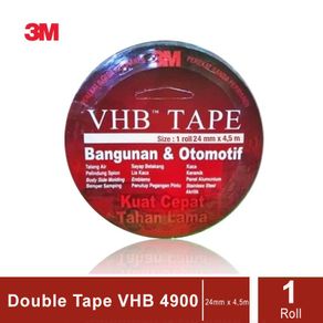 3M VHB Double Tape Automotive 4900 tebal 1.1 mm size 24mm x 4.5m - 1 Pcs - Merah