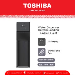 TOSHIBA Water Dispenser Bottom Loading RWF-W1830BN(K) Galon Bawah - Low Watt - LED Display - Stainless Steel (Black)