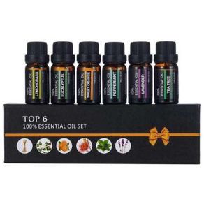 Firstsun Set Pure Essential Fragrance Oils Minyak Aromatherapy Diffusers 10ml 6PCS - RH-06