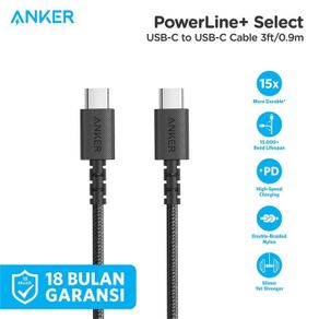 Kabel Charger Anker Powerline Select+ C to C 2.0 3ft