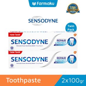 Twin Pack Sensodyne Repair + Protect Toothpaste 100 g