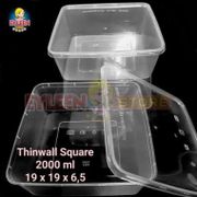 Thinwall Square 2000 ml | Food Container | Kotak Makan Plastik