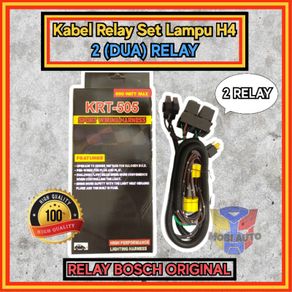 Kabel Relay Set Bosch - 2 Relay Untuk Lampu H4 Mobil