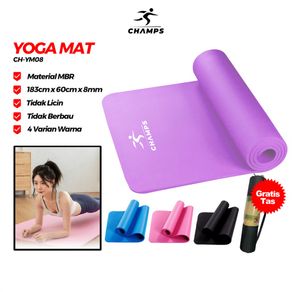 Champs Matras Yoga Mat Olahraga Senam Lantai Meditasi Gym Fitness Karpet Lantai