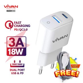 VIVAN 3A power super 18W dual port charger