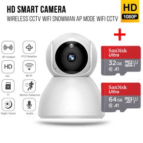 IP CAMERA V380 MINI 2MP FULL HD 960P WIRELESS CCTV WIFI SNOWMAN AP MODE WIFI CCTV