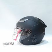 helm kyt galaxy solid black doff hitam doff