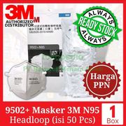 3m masker 9502+ particulate respirator n95 (1 box isi 50 pcs)