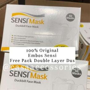 Masker Sensi Duckbill Facemask Dewasa - 50 Pcs /Masker Kesehatan Sensi